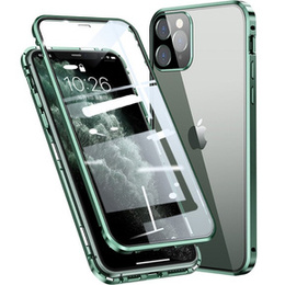 Pouzdro pro iPhone 11 Pro, Magnetic Dual Glass, zelené