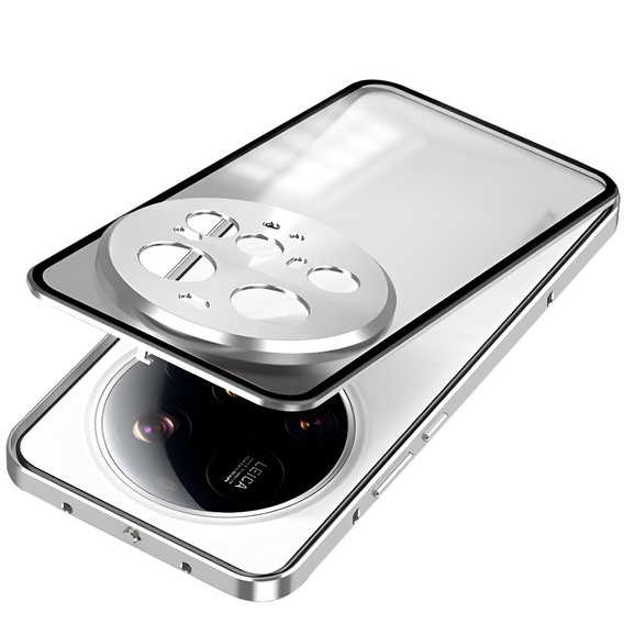Pouzdro pro Xiaomi 15 Ultra, Frame Case, stříbrné