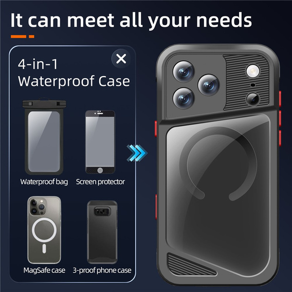 Vodotěsné pouzdro SHELLBOX GTM IP68 s MagSafe pro iPhone 17 Pro Max