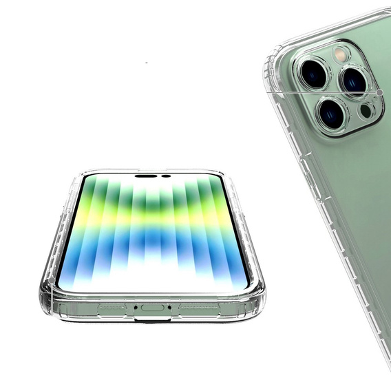 Pouzdro pro iPhone 14 Pro, Shockproof, s fólií, průhledné