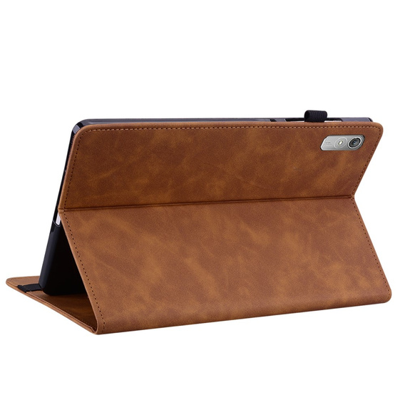 Pouzdro pro Lenovo Tab P11 Gen 2, Wallet Pen Slot, hnědé