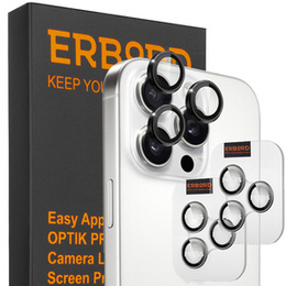 2x ERBORD OPTIK Pro tvrzené sklo pro fotoaparát iPhone 16 Pro/16 Pro Max / 15 Pro/15 Pro Max/14 Pro/14 Pro Max, černé