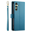 Klopové pouzdro pro Samsung Galaxy A36 5G, Wallet Zipper Pocket, modré