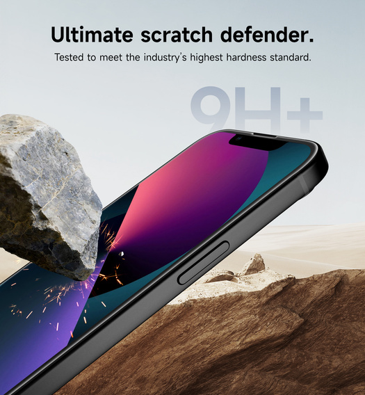 2x tvrzené sklo SURITCH pro iPhone 16e / 14 / 13 Pro