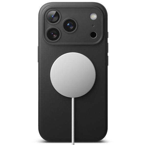 Pouzdro Ringke pro iPhone 17 Pro Max, silikonové magnetické pouzdro MagSafe, černé