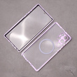 Magnetické pouzdro Dual Glass MagSafe pro Samsung Galaxy S22 Ultra, fialové