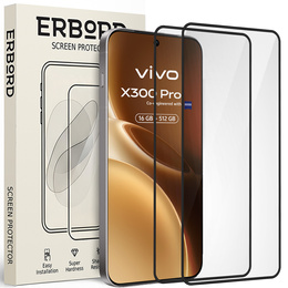 2x tvrzené sklo ERBORD 3D pro Vivo X300 Pro