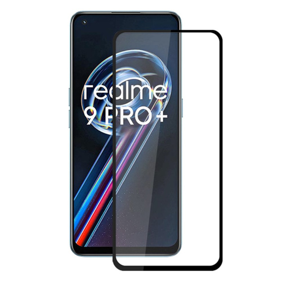 Tvrzené sklo Mocolo Full Glue pro Realme 9 Pro+ Plus / Realme 9 4G, černý rám