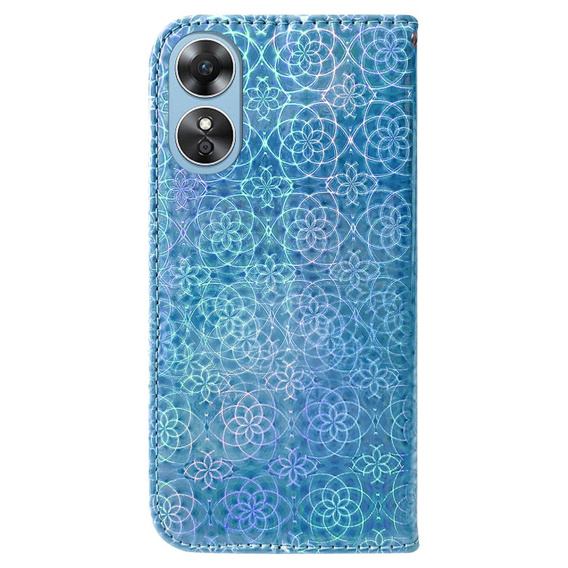 Klopové pouzdro pro Oppo A17, Wallet mandala, modré