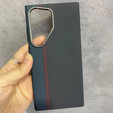 Pouzdro pro Samsung Galaxy S23 Ultra, Carbon Fiber MagSafe, černá / modrá