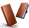 Flipové pouzdro pro Samsung Galaxy S25 Ultra, QIALINO Leather Wallet, hnědé