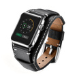 Kožený řemínek pro Apple Watch 1/2/3/4/5/6/7/8/SE/Ultra 42/44/45/49 mm, černý