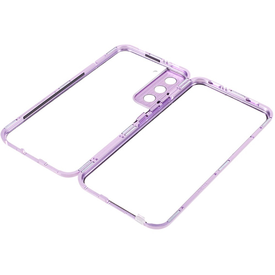 Pouzdro pro Samsung Galaxy S21, Magnetic Dual Glass, fialové