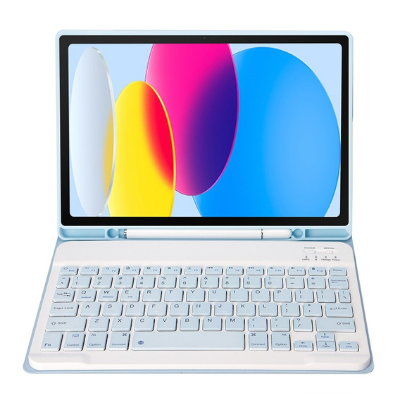Pouzdro + klávesnice iPad 10.9 2022 10 Gen, Pen Slot, modré