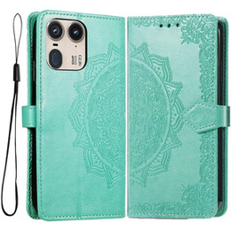 Klopové pouzdro pro Motorola Edge 50 Ultra, Mandala, zelené
