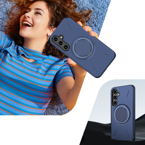 Pouzdro s podstavcem MagSafe pro Samsung Galaxy A57 5G, modré