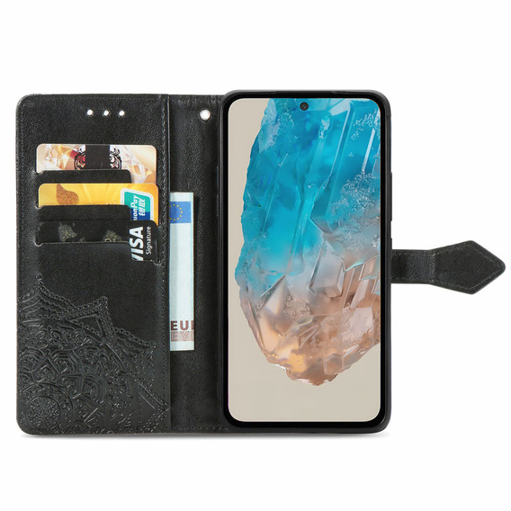 Klopové pouzdro pro Samsung Galaxy M35, Mandala, černé
