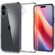 Pouzdro Spigen pro iPhone 16 Plus, Ultra Hybrid, průhledné + 9H tvrzené sklo