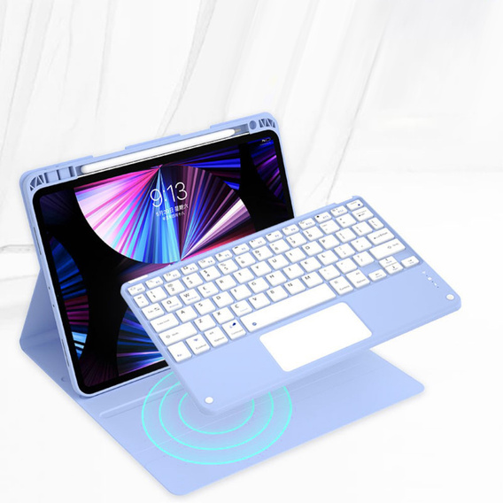 Pouzdro + klávesnice iPad Air 10.9 4 2020 / 5 2022, Touchpad, modré
