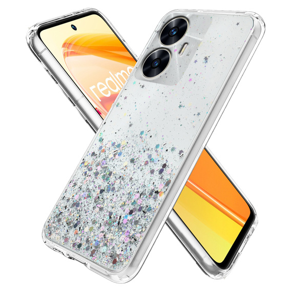Pouzdro pro Realme C55, Glittery, průhledné