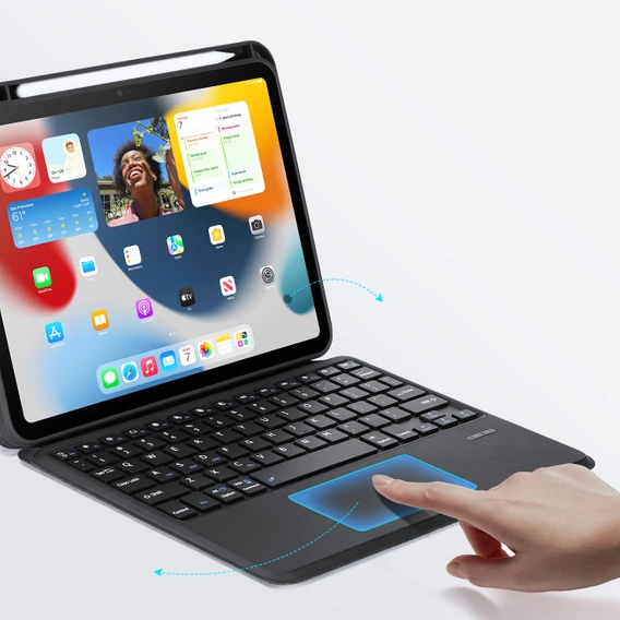 Pouzdro + klávesnice iPad Pro 12.9 2021 / 2020, Dux Ducis Magnetic Keyboard, černé