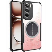 Pouzdro pro Oppo Reno 12 Pro, s magnetickou fólií, transparentní / černé