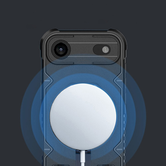 Pouzdro pro iPhone Air, pro MagSafe, pancéřované se stojánkem, černé