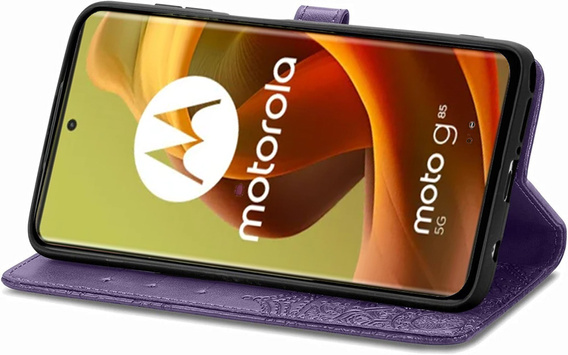 Klopové pouzdro pro Motorola Moto G85, Mandala, fialové