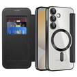 Klopové pouzdro pro Samsung Galaxy S24 FE, RFID Wallet MagSafe CamShield, černé