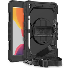 Obrněné pouzdro pro iPad 10.2" 2021/2020/2019 (9/8/7 gen.), ochranné 360 se slotem na stylus, černé
