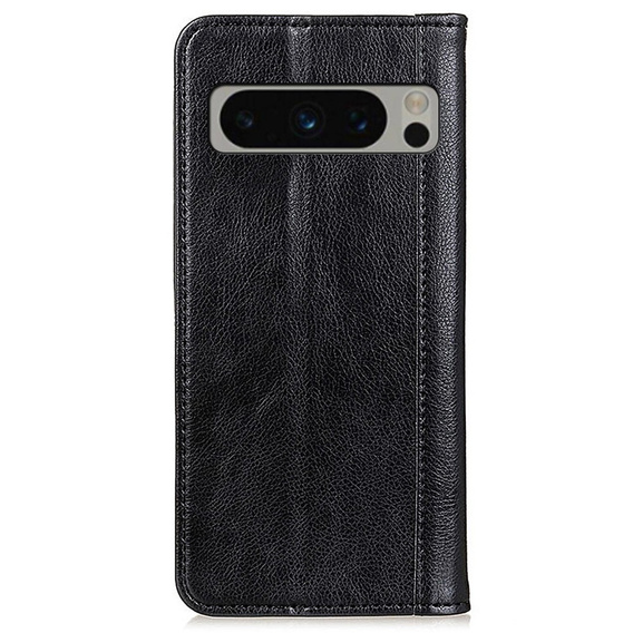 Pouzdro pro Google Pixel 8 Pro, Wallet Litchi Leather, černé