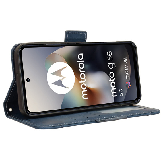 Klopové pouzdro pro Motorola Moto G56 5G, Card Slot, námořnicky modré