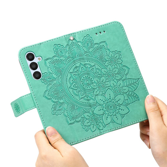 Klopové pouzdro pro Samsung Galaxy A54 5G, Mandala Flower, zelené