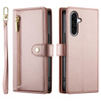 Flipové pouzdro Wallet Zipper Pocket pro Samsung Galaxy A17 5G, Wallet Zipper Pocket, peněženka, růžové