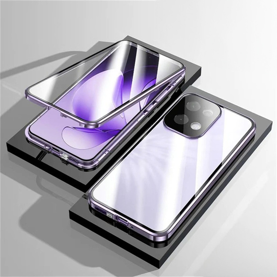 Pouzdro pro Oppo Reno 13, Magnetic Dual Glass, růžové