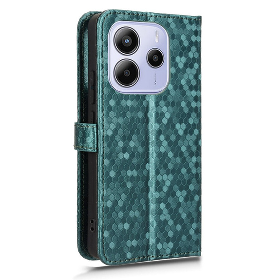 Flipové pouzdro pro Xiaomi Redmi Note 14 4G, Wallet Rhombus, zelené