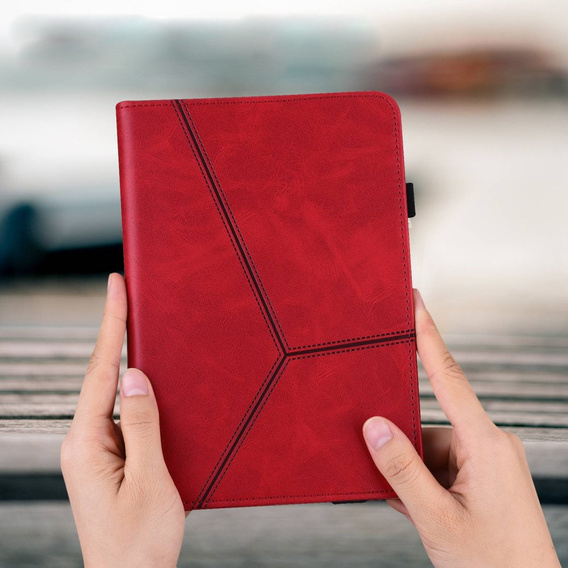 Pouzdro pro Lenovo Tab M10 Plus 10.6 Gen 3 TB-125F TB-128F, Classic, s prostorem pro stylus, červené