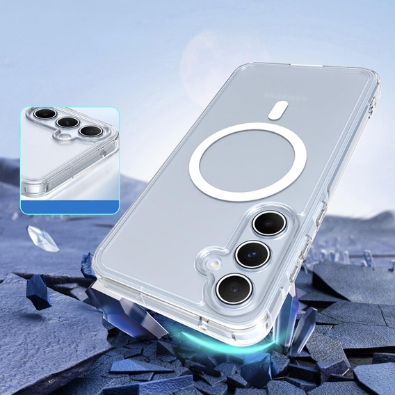 Pouzdro pro Samsung Galaxy A17 5G, pro MagSafe, zesílené, průhledné