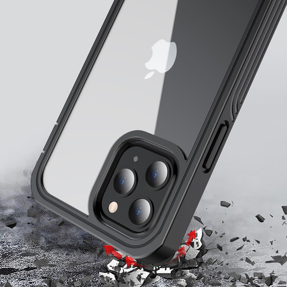 Pouzdro pro iPhone 12/12 Pro, Shockproof, s fólií, černé