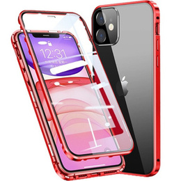 Pouzdro pro iPhone 11, Magnetic Dual Glass, červené