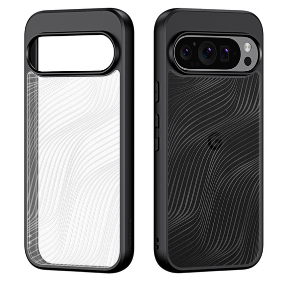 Pouzdro DuxDucis pro Google Pixel 9 / Google Pixel 9 Pro, Aimo case, transparentní / černé