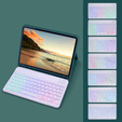 Pouzdro s podsvícenou bluetooth klávesnicí pro iPad 10.9 2022 (10 gen.), zelené