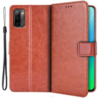 Klopové pouzdro pro Ulefone Note 12P, Wallet, hnědé