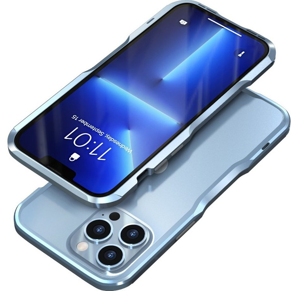 Pouzdro LUPHIE pro iPhone 13 Pro, Armor Bumper, modré