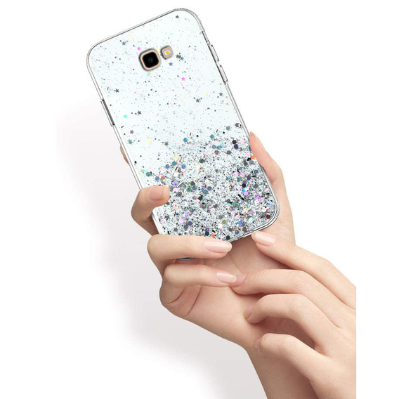 Pouzdro pro Samsung Galaxy J4 Plus, Glittery, průhledné