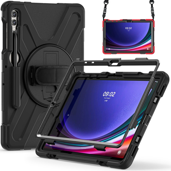 Pouzdro pro Samsung Galaxy Tab S9 FE+ / S9+ / S8+ / S7+, obrněné ochranné pouzdro, černé