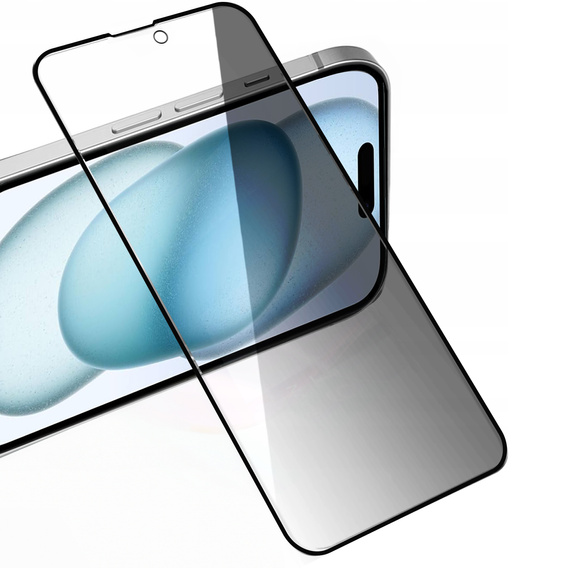 2x Tvrzené sklo pro iPhone 15 Plus, ERBORD Anti-Spy