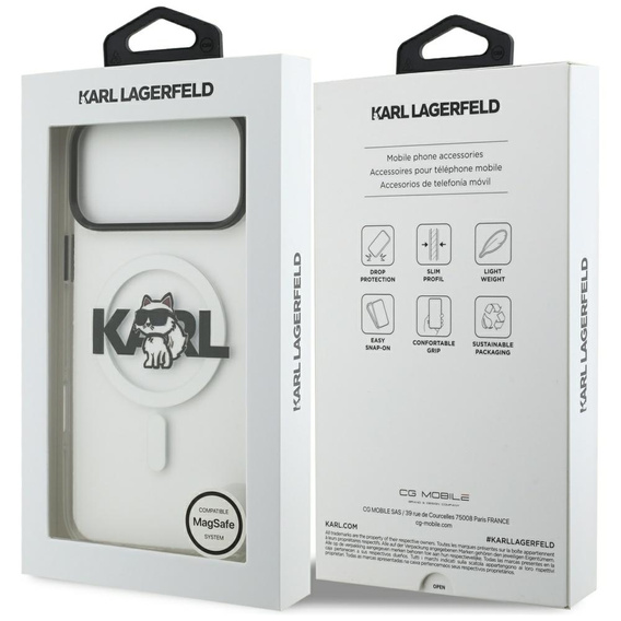 Pouzdro Karl Lagerfeld IML Choupette MagSafe pro iPhone 17 Pro