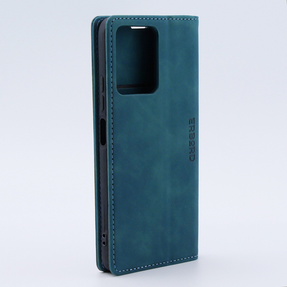 Pouzdro pro Xiaomi Redmi Note 12 4G, ERBORD Vintage peněženka s klopou, modré