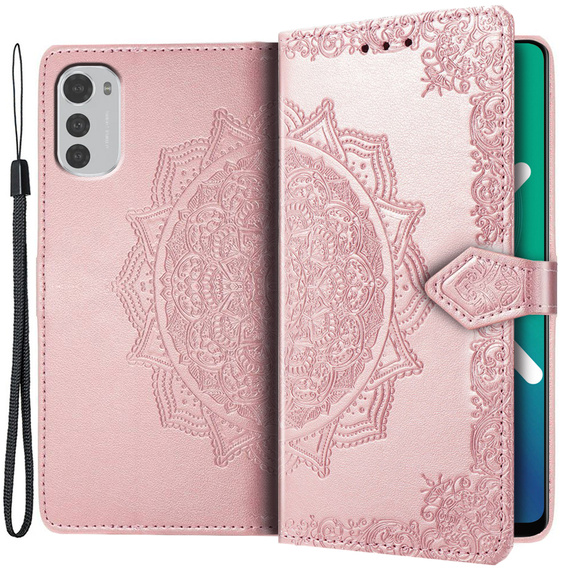 Klopové pouzdro pro Motorola Moto E32 4G, Mandala, růžové